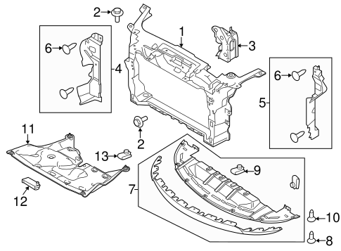 Body/Radiator Support for 2017 Ford Taurus #1