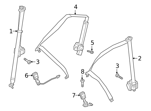 Rear Seat Belts for 2019 Mercedes-Benz G 550 #0
