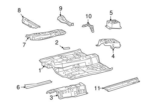 BODY/FLOOR & RAILS for 2011 Toyota Matrix #1
