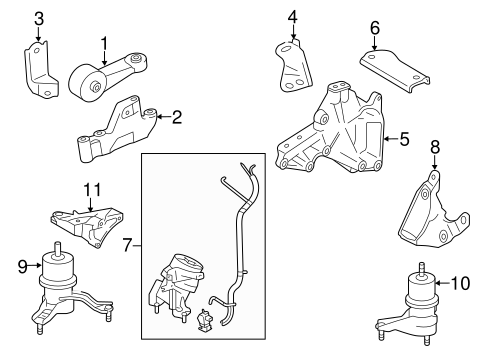 ENGINE/ENGINE & TRANS MOUNTING for 2014 Toyota Avalon #1