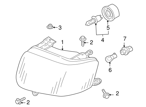 Electrical/Headlamp Components for 2001 Ford Escape #1