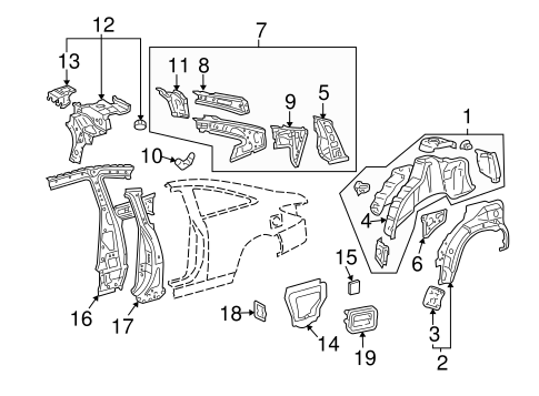 BODY/INNER STRUCTURE for 2006 Toyota Solara #1