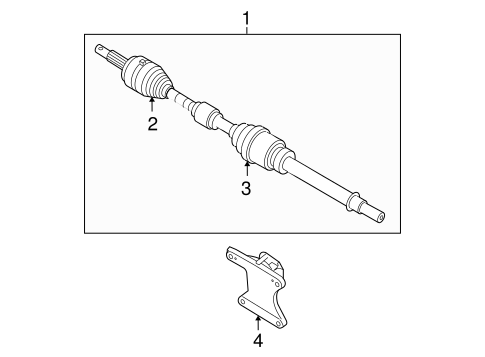FRONT SUSPENSION/DRIVE AXLES for 2010 Nissan Altima #1