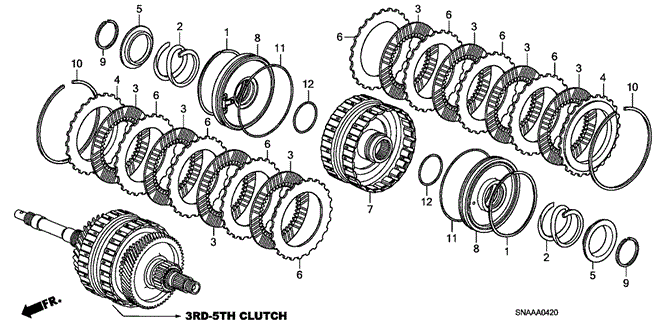 Transmission - Automatic/AT Clutch (3rd-5th) for 2009 Honda CIVIC SEDAN #1