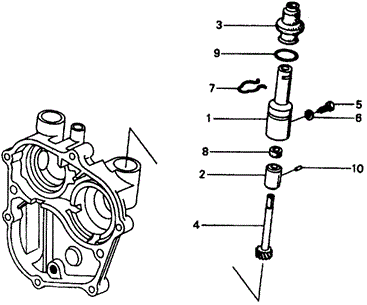 TRANSMISSION - MANUAL/MT SPEEDOMETER GEAR for 1976 Honda CIVIC HATCHBACK #1