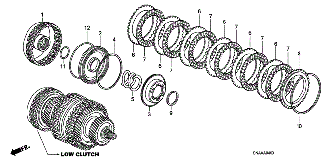 TRANSMISSION - AUTOMATIC/AT CLUTCH (LOW) for 2009 Honda CIVIC SEDAN #1
