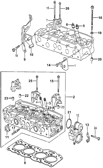ENGINE/CYLINDER HEAD (1) for 1980 Honda ACCORD HATCHBACK #1