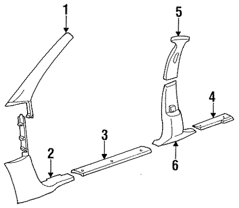 New Yorker INTERIOR TRIM - PILLARS
