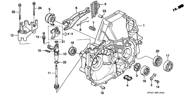 TRANSMISSION - MANUAL/MT CLUTCH HOUSING for 1995 Honda ACCORD SEDAN #1