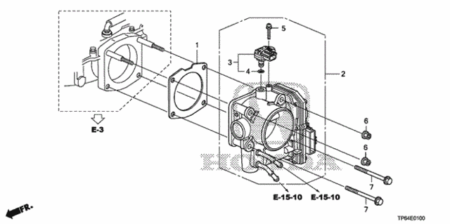 Throttle Body (V6) (1) for 2011 Honda Accord Crosstour #0