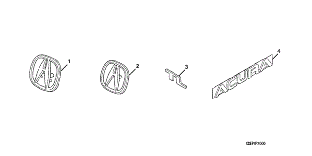 Gold Emblem Kit for 2006 Acura TL #0