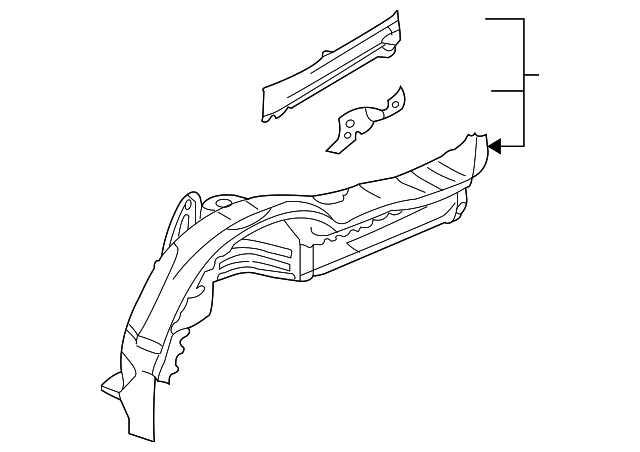 997-501-943-00-GRV Деталь INNER WHEELHOUSE, LEFT