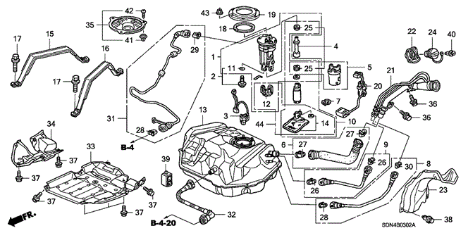 ELECTRICAL / EXHAUST / HEATER / FUEL/FUEL TANK (3) for 2006 Honda ACCORD COUPE #1