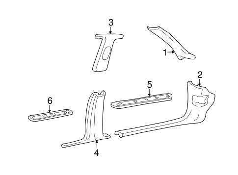 Town Car INTERIOR TRIM - PILLARS