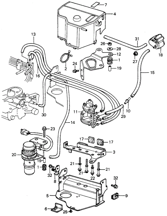 ENGINE/NO. 2 CONTROL BOX (1) for 1981 Honda CIVIC HATCHBACK #1
