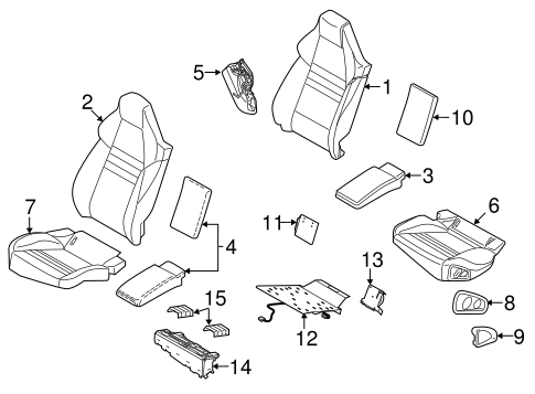 Panamera REAR SEAT COMPONENTS 5