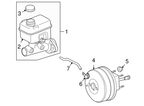 Dakota MASTER CYLINDER - COMPONENTS ON DASH PANEL