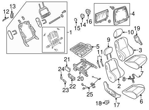 GTO FRONT SEAT COMPONENTS