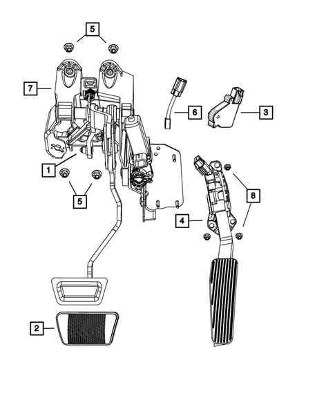 Brake Pedals for 2009 Chrysler Town & Country #1