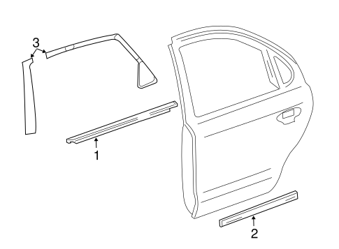 Montego EXTERIOR TRIM - REAR DOOR