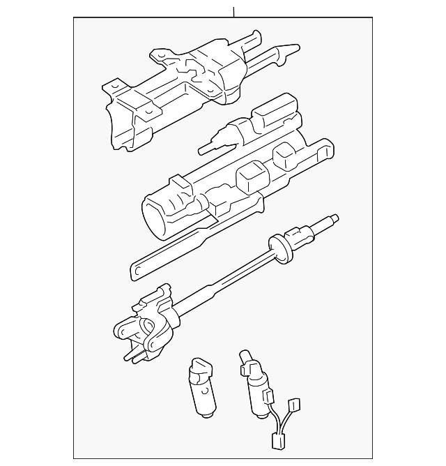 6W4Z3C529DA Деталь COLUMN ASSY
