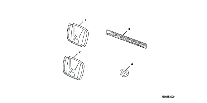 ACCESSORIES/EMBLEM KIT (GOLD) (1) for 2003 Honda ACCORD SEDAN #1