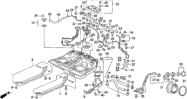 Fuel Tank for 1993 Acura Legend #1