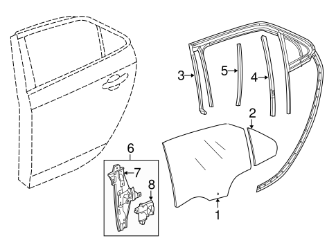9-5 GLASS - REAR DOOR