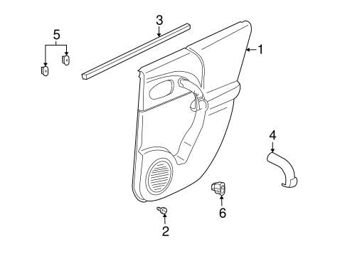 Vue INTERIOR TRIM - REAR DOOR