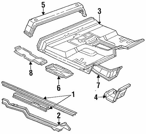 Body/Floor - Cab for 1997 Ford F-350 #1