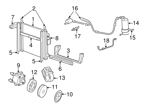 HVAC/Condenser, Compressor & Lines for 2001 Ford Ranger #2