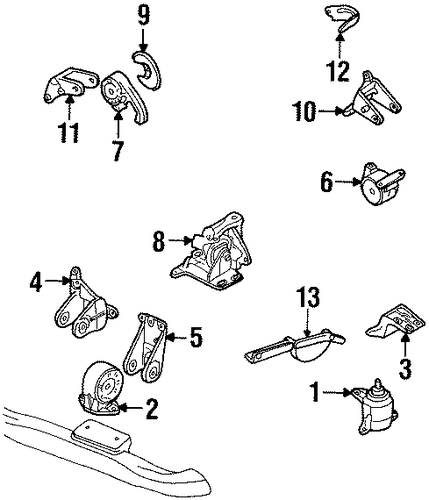 Mystique ENGINE & TRANS MOUNTING