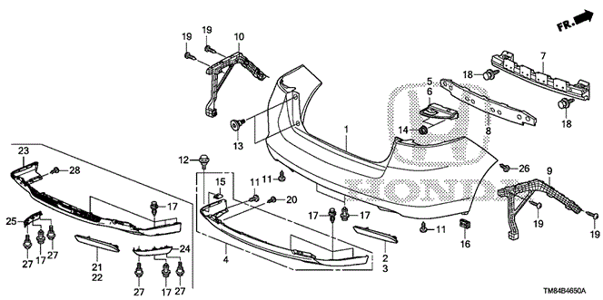 INTERIOR / BUMPER/REAR BUMPER for 2012 Honda INSIGHT #1
