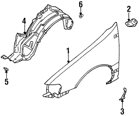 Fender & Components for 1995 Nissan Sentra #0