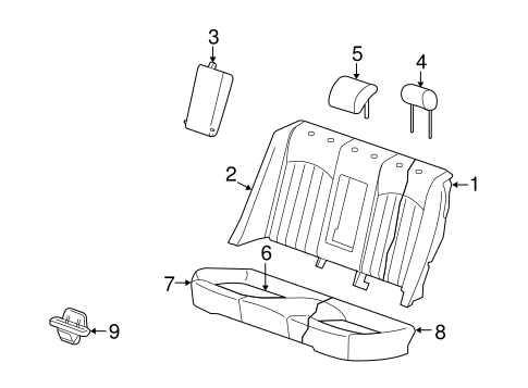 X-Type REAR SEAT COMPONENTS 3