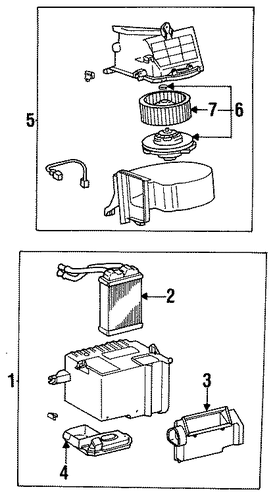 HVAC/HEATER for 1996 Toyota Corolla #1