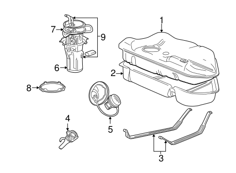 Fuel System/Fuel System Components for 2004 Ford Taurus #1