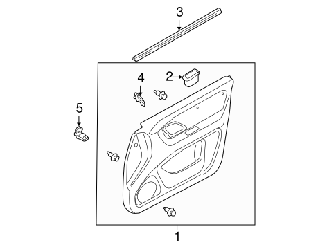 Body/Interior Trim - Front Door for 2001 Ford Escape #1