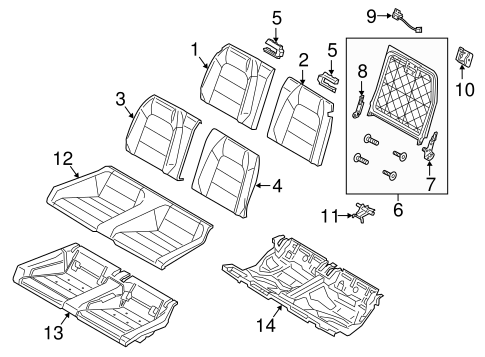 Mustang REAR SEAT COMPONENTS