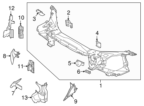 V60 RADIATOR SUPPORT