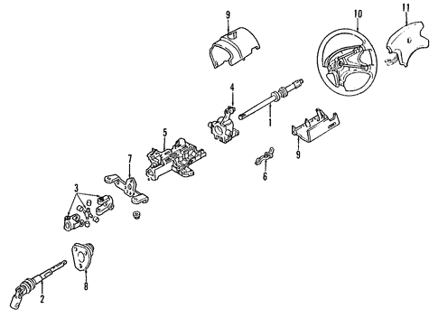 Steering Column for 1995 Nissan Quest #0
