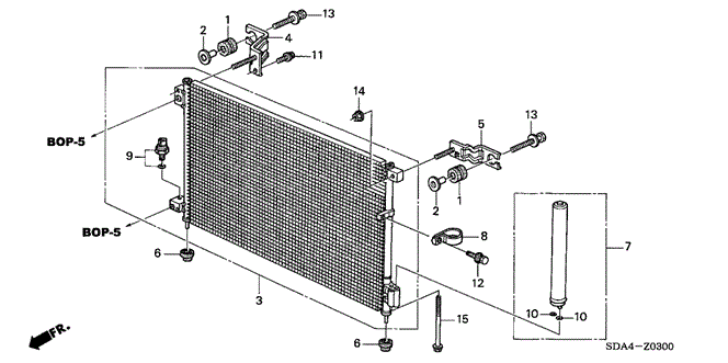BODY / AIR CONDITIONING/A/C CONDENSER for 2003 Honda ACCORD SEDAN #1