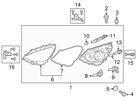 ELECTRICAL/HEADLAMP COMPONENTS for 2013 Toyota Prius C #1