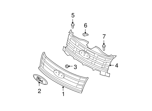 Body/Grille & Components for 2008 Ford Edge #1