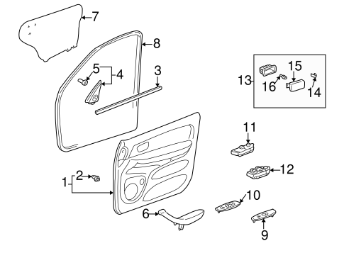 BODY/INTERIOR TRIM - FRONT DOOR for 2006 Toyota Sequoia #1
