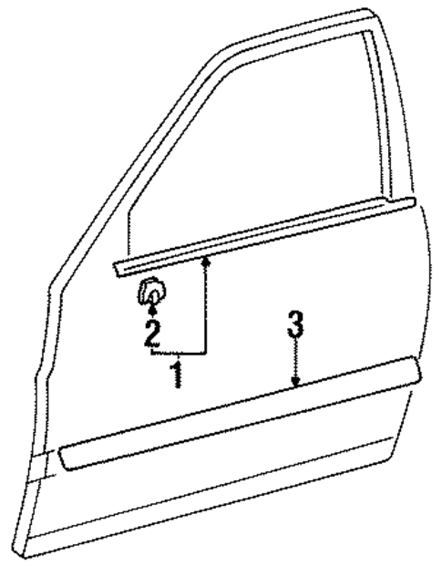BODY/EXTERIOR TRIM - FRONT DOOR for 1996 Toyota Tercel #2