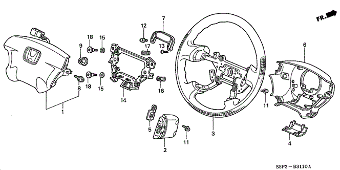 Chassis/Steering Wheel (SRS) for 2004 Honda CIVIC COUPE #1