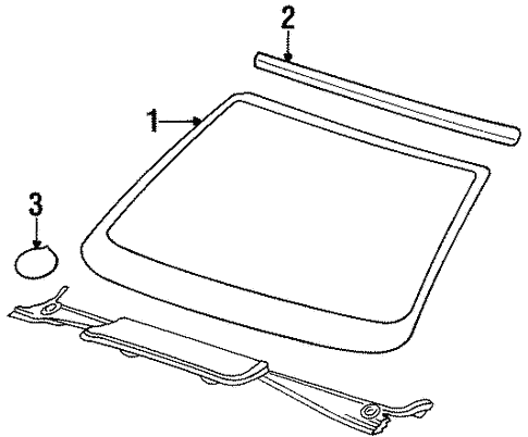 Glass - Windshield for 1993 BMW 325i #0