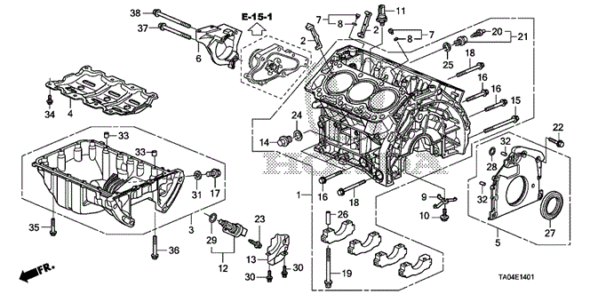 Engine/Cylinder Block - Oil Pan (V6) for 2010 Honda ACCORD SEDAN #1