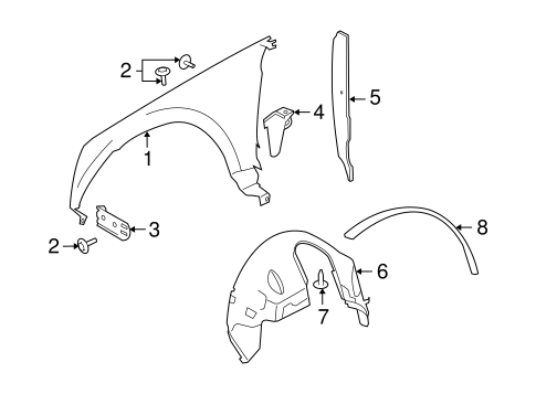 Fender & Components for 2014 Land Rover LR2 #0